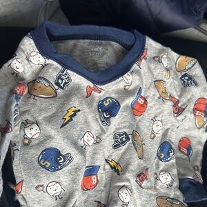 Carter's Gray Onesie with Sports Theme